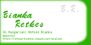 bianka retkes business card